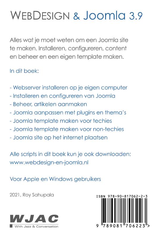 Webdesign en joomla 3.9 achterkant