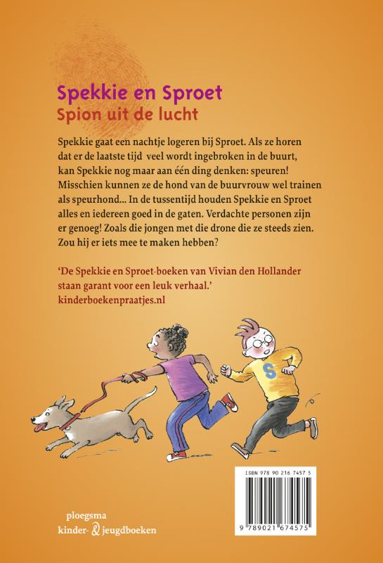 Spion uit de lucht / Spekkie en Sproet achterkant