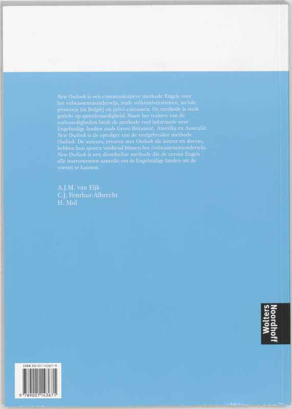 New Outlook 1 Workbook achterkant