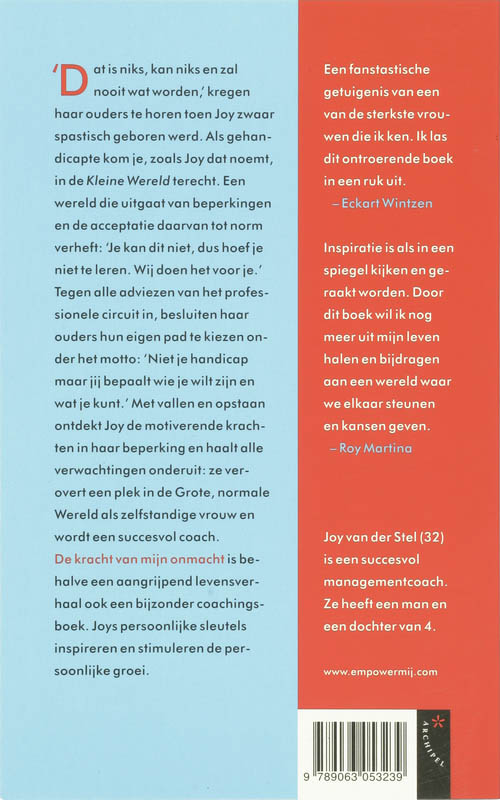 De kracht van mijn onmacht achterkant