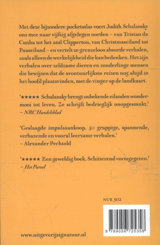 Pocketatlas van afgelegen eilanden achterkant