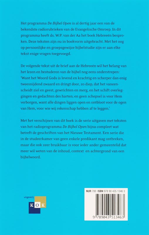 Hebreeën achterkant