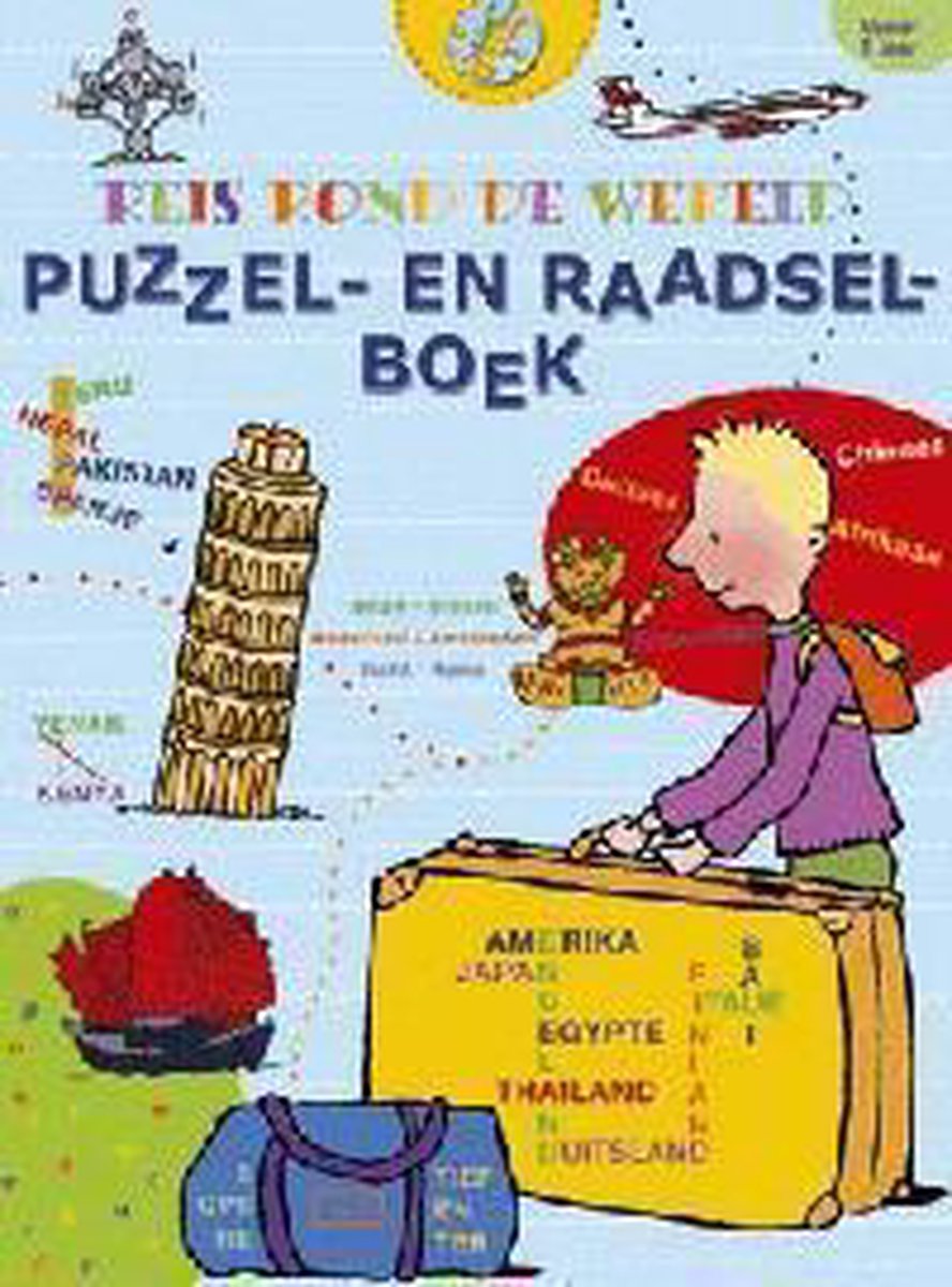 Reis rond de wereld puzzel- en raadselboek (+ 9 j.)