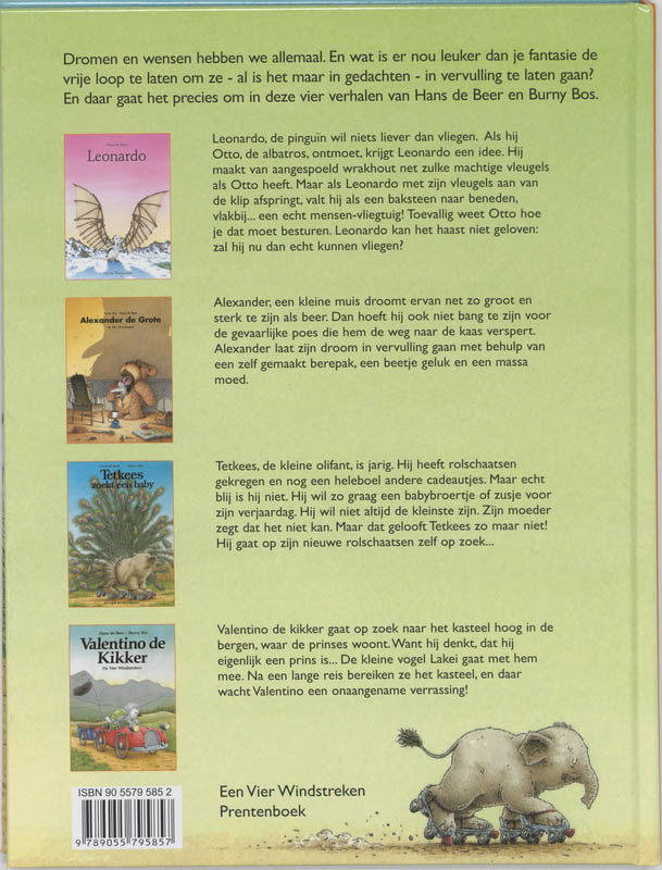 Vier fantastische verhalen / Fantastische verhalen, gebundelde prentenboeken achterkant