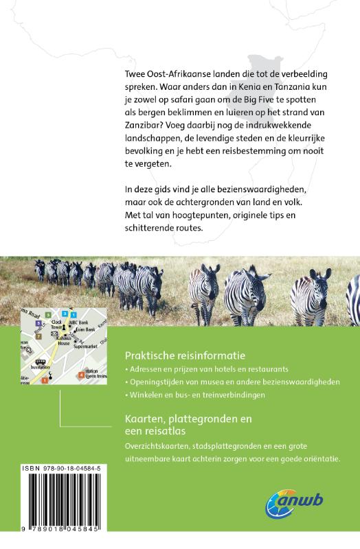 ANWB Wereldreisgids  -   Kenia, Tanzania Wereldreisgids achterkant