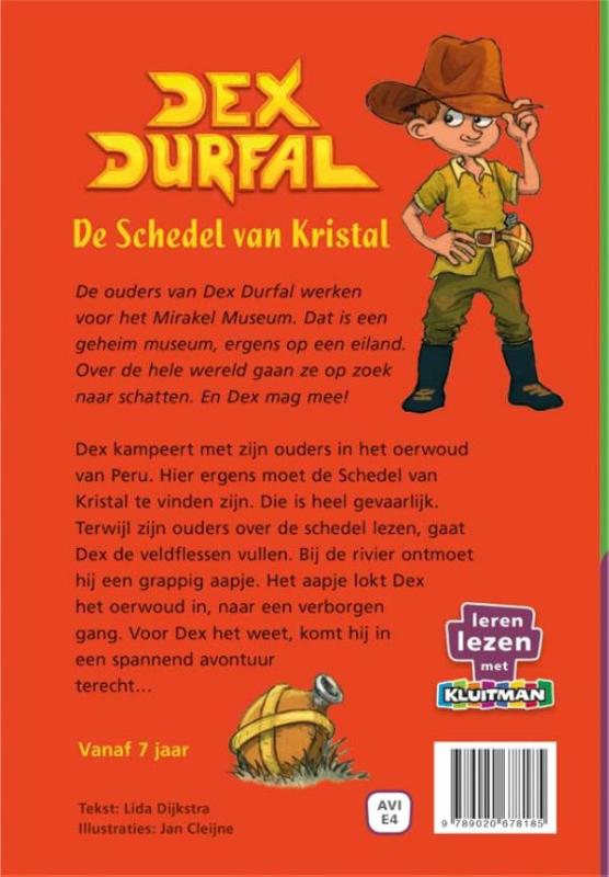 De schedel van kristal / Dex Durfal achterkant