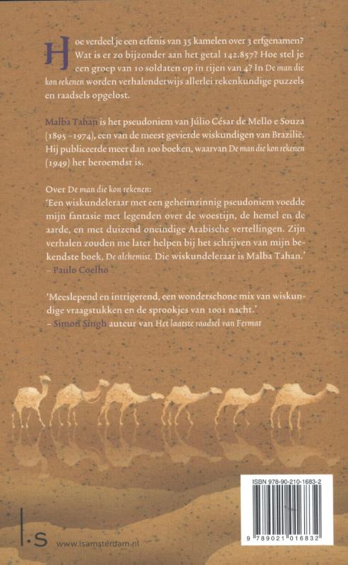 De man die kon rekenen achterkant