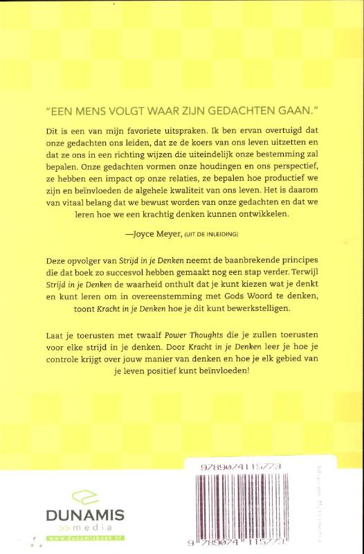 Kracht in je denken achterkant