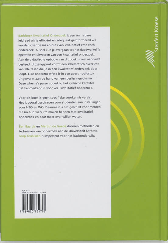 Basisboek kwalitatief onderzoek achterkant