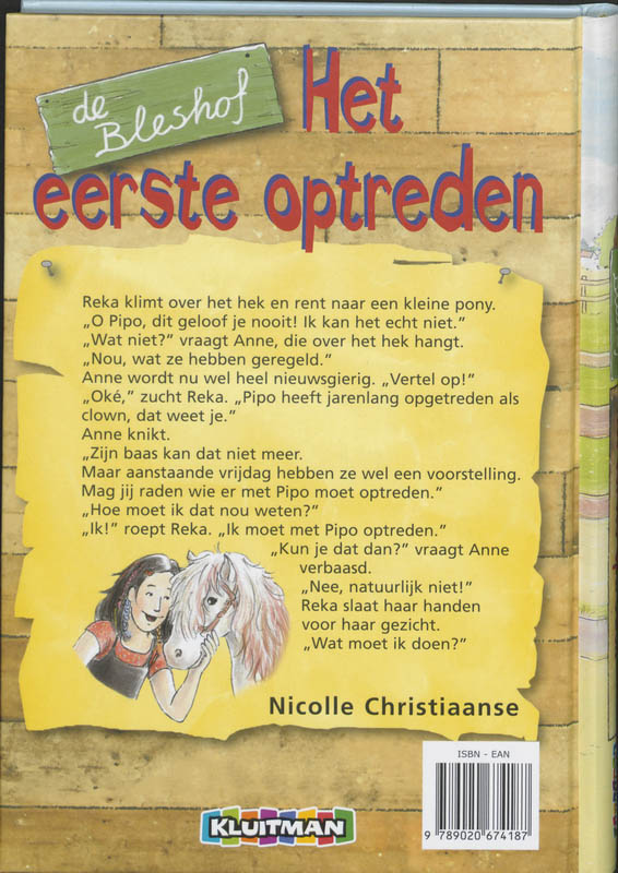 Het eerste optreden / De Bleshof achterkant