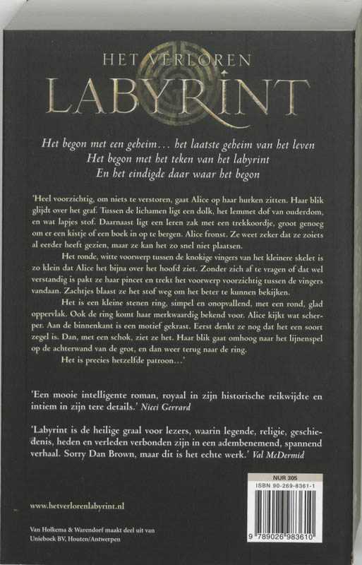 Het Verloren Labyrint achterkant