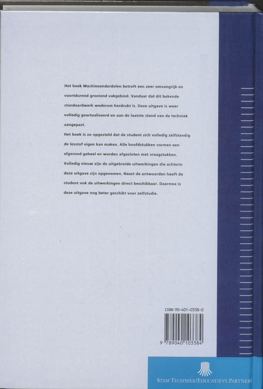 Werktuigbouwkunde hbo  -   Machineonderdelen achterkant
