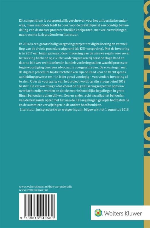 Compendium Burgerlijk procesrecht achterkant