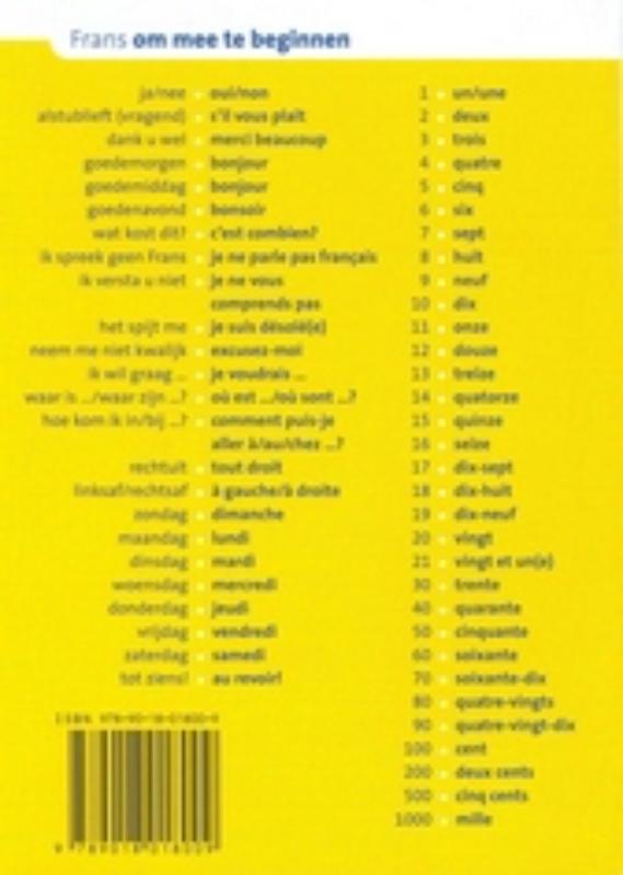Frans / ANWB taalgids achterkant
