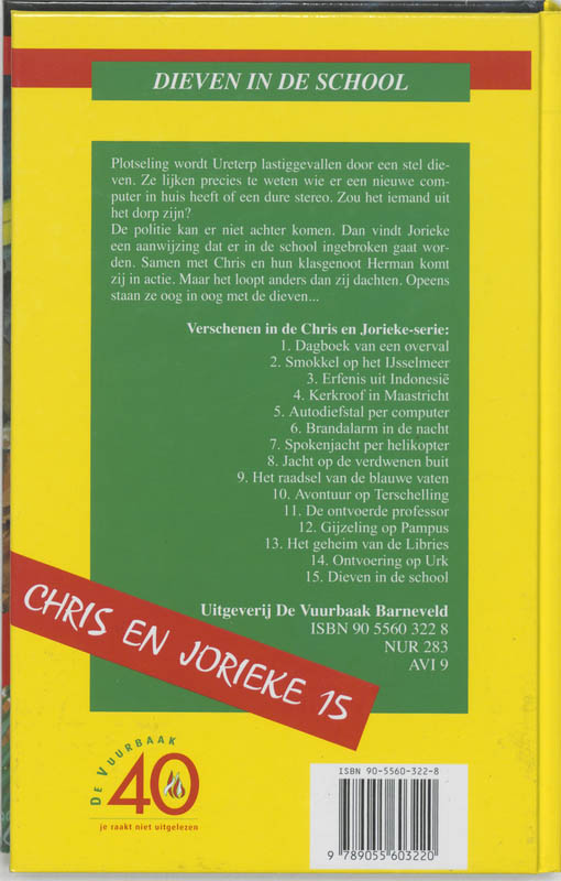 Dieven in de school / Chris en Jorieke / 15 achterkant