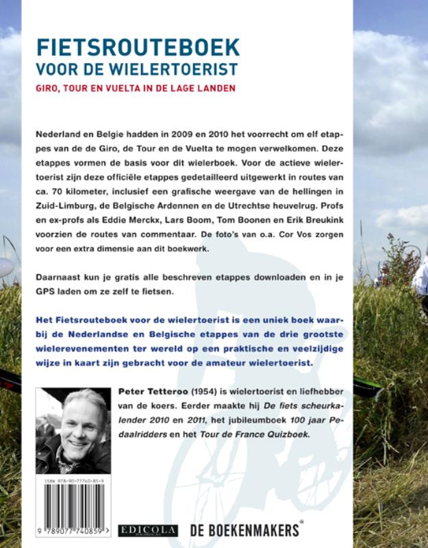 Fietsrouteboek Voor De Wielertoerist achterkant