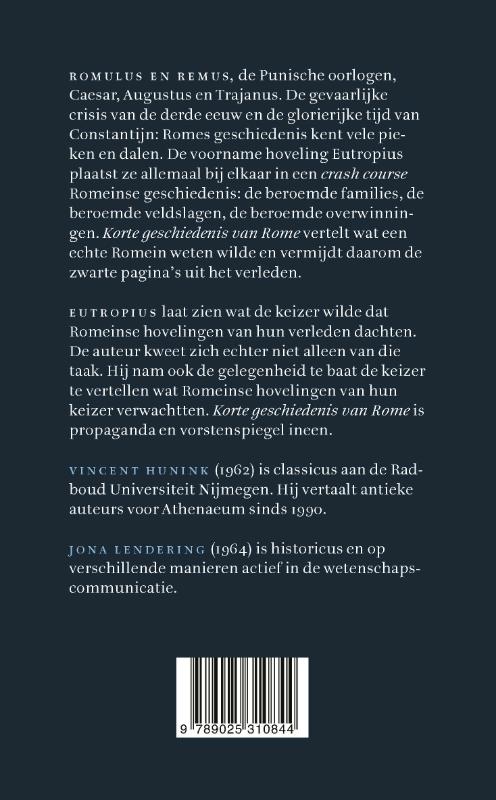 Korte geschiedenis van Rome achterkant