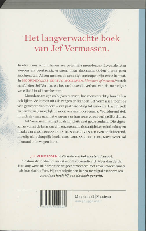 Moordenaars En Hun Motieven achterkant