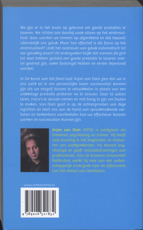 De kunst van het falen achterkant