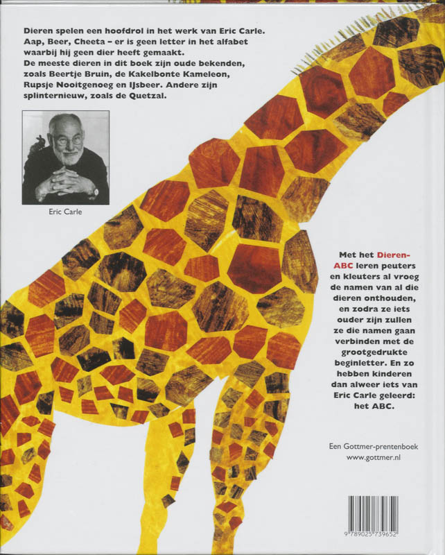 Eric Carle's dieren-ABC / Gottmer-prentenboek achterkant