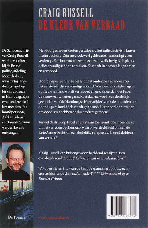 De Kleur Van Verraad achterkant