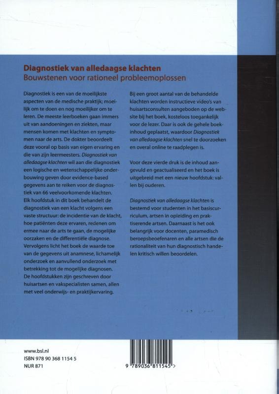 Diagnostiek van alledaagse klachten / Kernboek achterkant