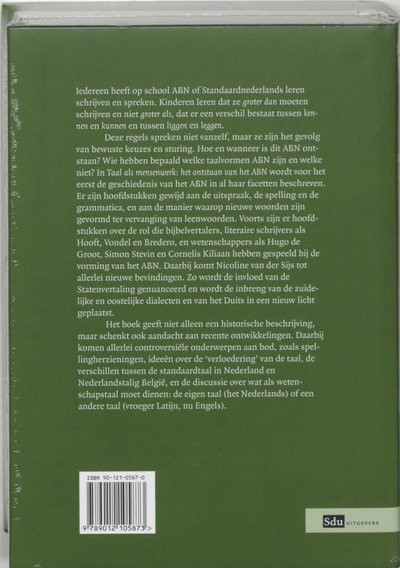 Taal Als Mensenwerk achterkant