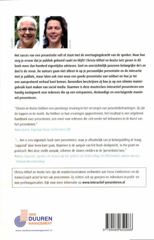 Interactief presenteren achterkant