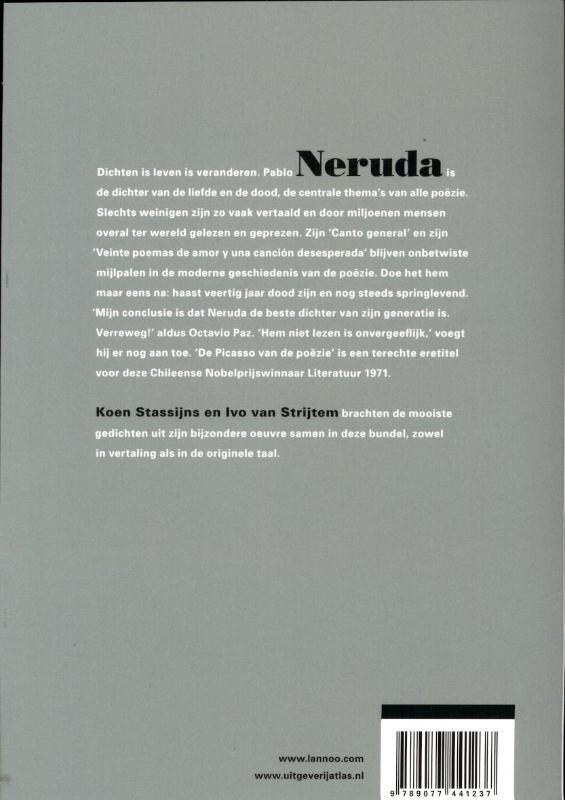 De mooiste van Pablo Neruda achterkant