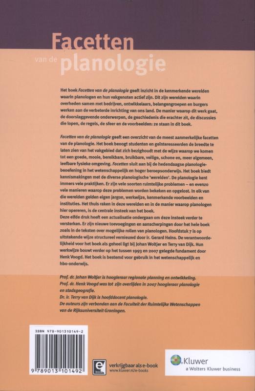 Facetten van de planologie achterkant