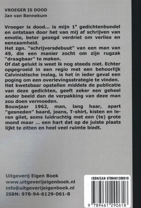 Vroeger is dood achterkant