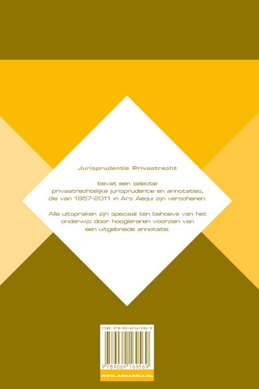 Jurisprudentie privaatrecht / Ars Aequi Jurisprudentie achterkant