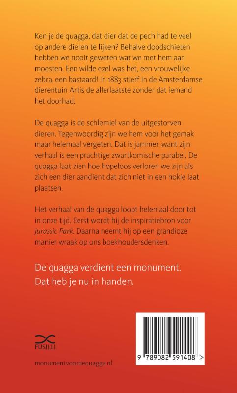 Monument voor de quagga achterkant