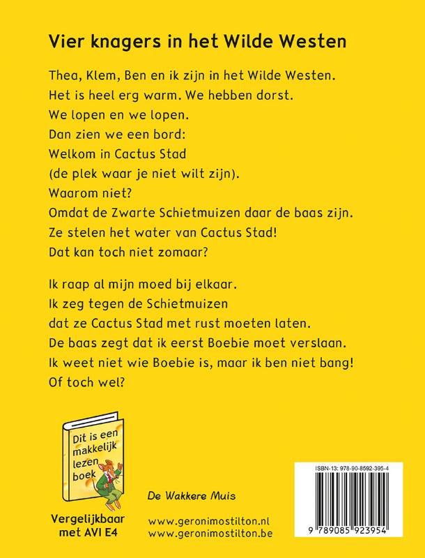 Makkelijk lezen - Vier knagers in het Wilde Westen achterkant