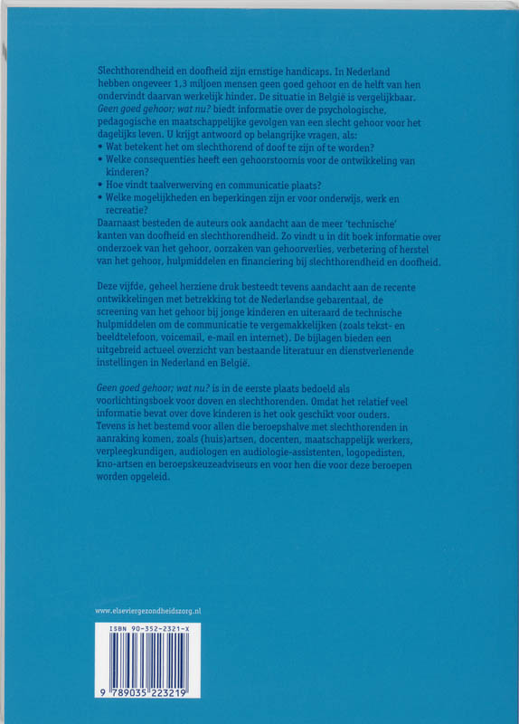 Geen goed gehoor. wat nu? achterkant