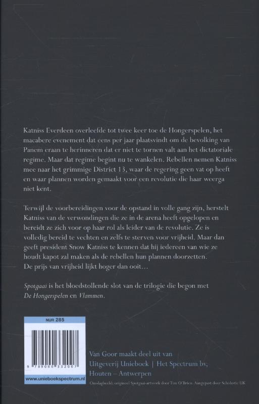 Spotgaai / De Hongerspelen / 3 achterkant