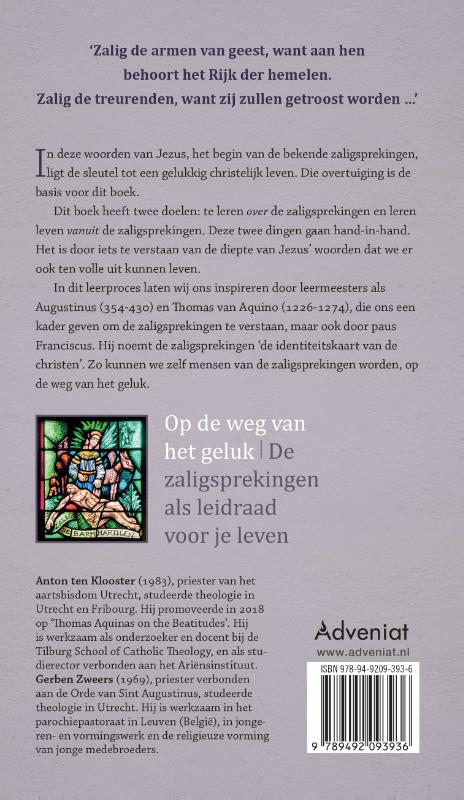 Op de weg van het geluk achterkant