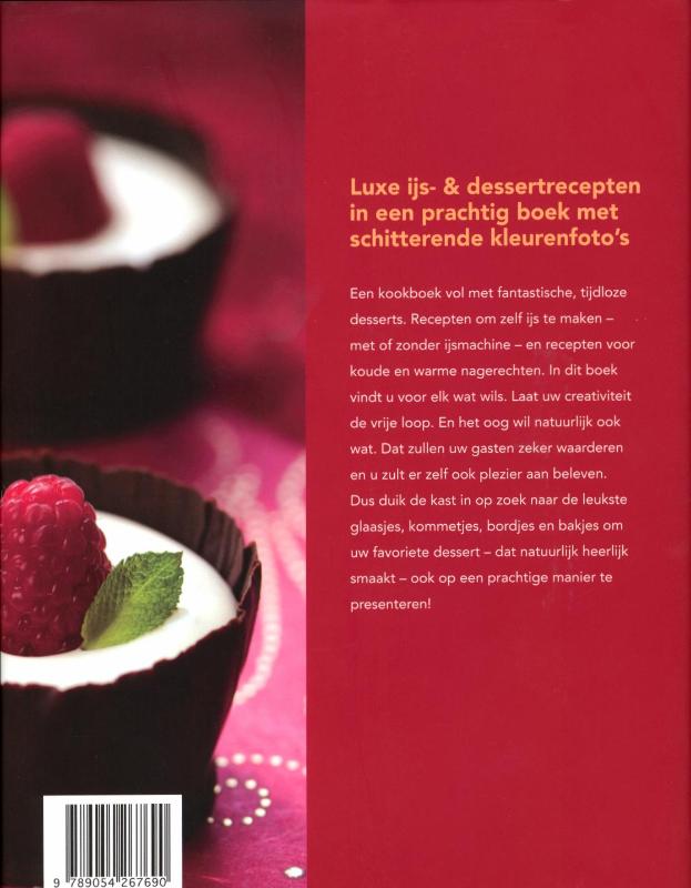 Het gouden IJs & Desserts boek achterkant
