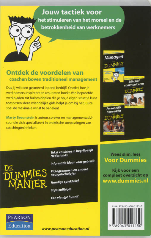 Coachen voor Dummies / Voor Dummies achterkant
