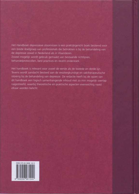 Handboek depressieve stoornissen achterkant