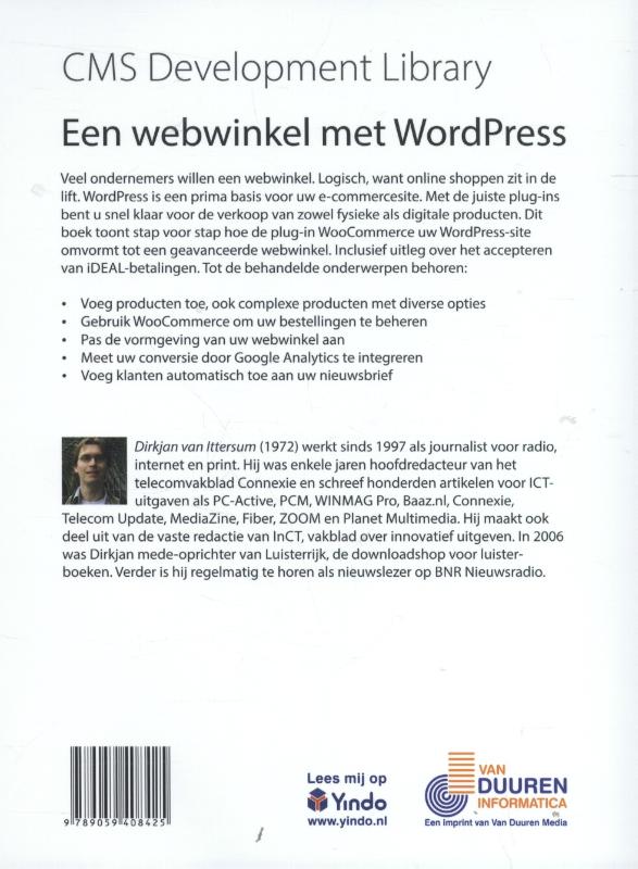 Een webwinkel met WordPress / CMS Development Library achterkant