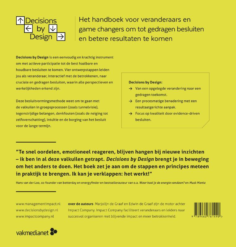 Decisions by Design achterkant