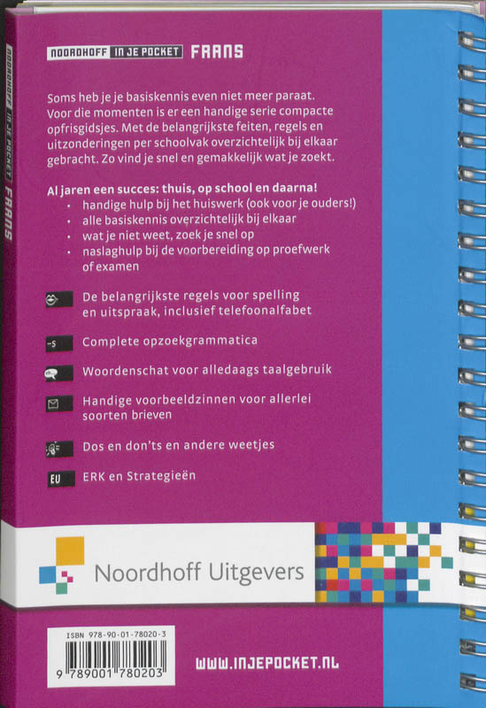 Noordhoff Frans in je pocket achterkant