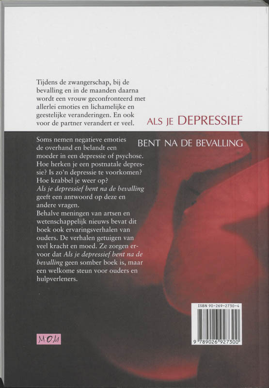 Als Je Depressief Bent Na De Bevalling achterkant