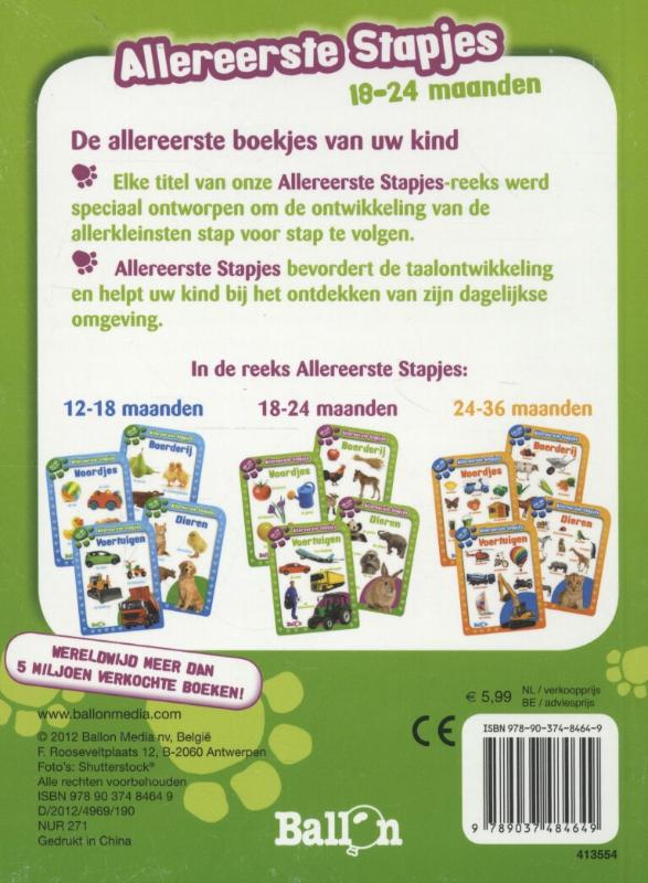 Allereerste stapjes - Voertuigen 18-24 maanden achterkant