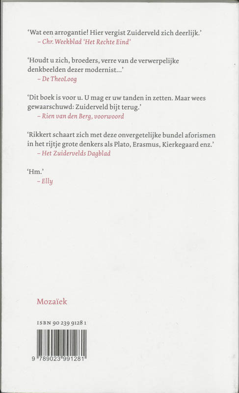 Een mens is nooit te fout om te leren achterkant