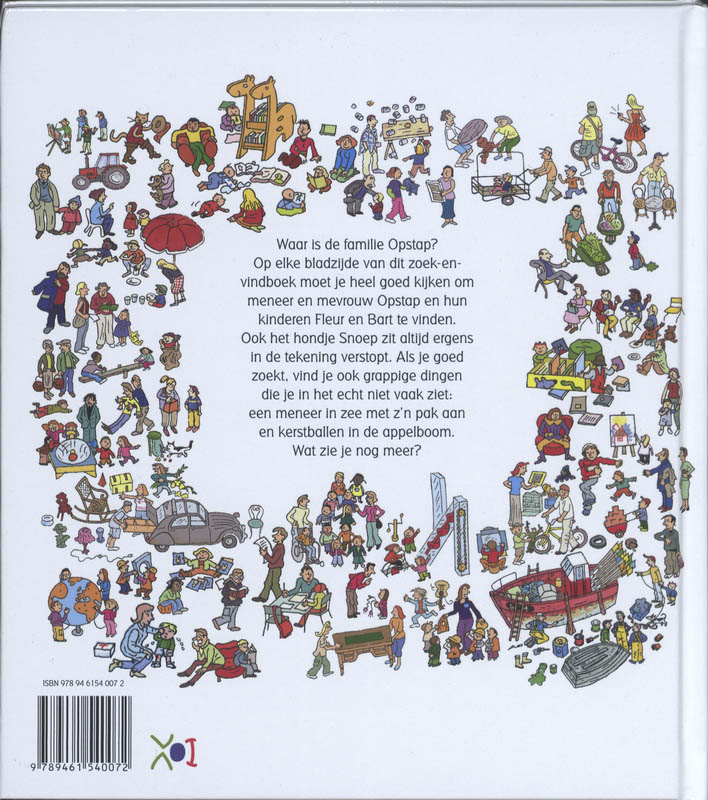 De familie Opstap gaat eropuit! achterkant