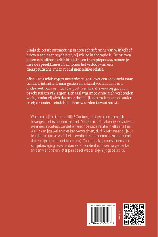 Alles wat ik wilde zeggen maar niet zei achterkant