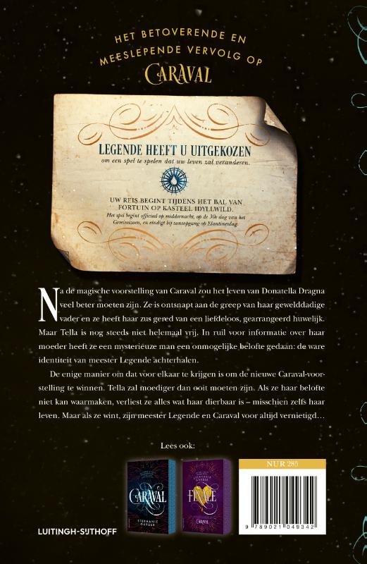 Meester Legende / Caraval / 2 achterkant