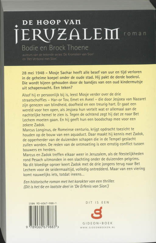 De erfenis van Sion 6 De hoop van Jeruzalem achterkant